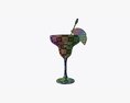 Margarita Glass With Olives And Orange Slice Modelo 3D
