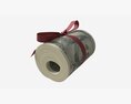 American Dollars Rolled And Tied 3d model