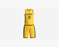 Basketball Uniform Set Yellow Modelo 3D