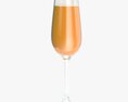 Champagne Flute With Orange Juice 3d model