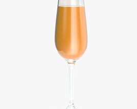 Champagne Flute With Orange Juice 3D модель