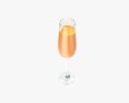 Champagne Flute With Orange Juice 3D 모델 
