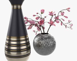 Bathroom Ceramic Vase Set 3D model
