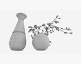Bathroom Ceramic Vase Set Modello 3D