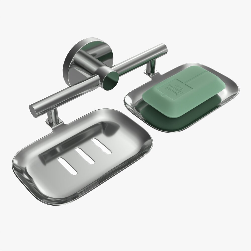 Bathroom Double Soap Holder 02 3D-Modell