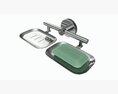 Bathroom Double Soap Holder 02 3D 모델 