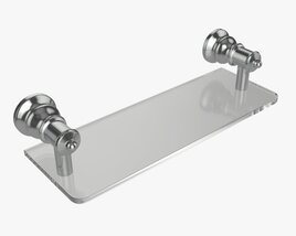 Bathroom Glass Shower Shelf 3D model