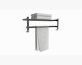 Bathroom Towel Rail Rack With Towels 3D 모델 