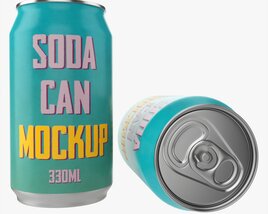 Beverage Can 330ml Mockup Modèle 3D