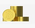 Bitcoin Coin Stack 3d model