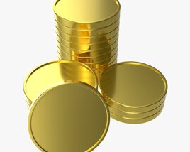 Blank Coin Stack 3D model