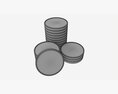 Blank Coin Stack 3d model