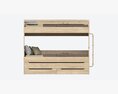 Bunk Bed For Children With Storage Modèle 3d