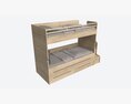 Bunk Bed For Children With Storage And Boxes 3D 모델 