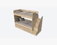 Bunk Bed For Children With Storage And Boxes Modèle 3d