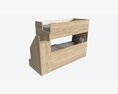 Bunk Bed For Children With Storage And Boxes 3D 모델 