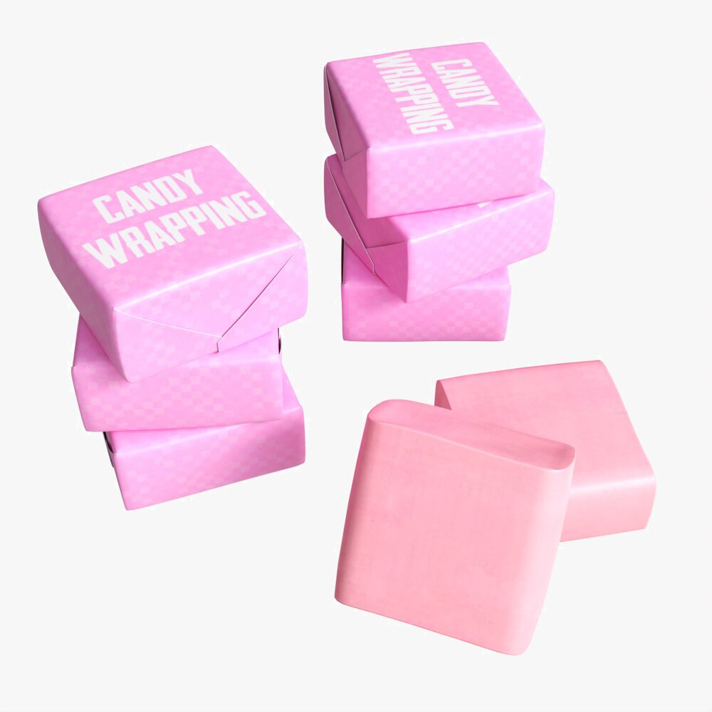 Candy With Candy Wraps Composition 01 Modèle 3D