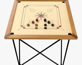 Carrom Board Table Game 3D 모델 