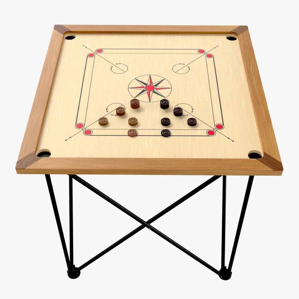 Carrom Board Table Game Modello 3D