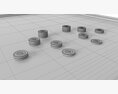 Carrom Board Table Game 3D模型
