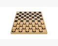 Checkers Draughts Board Table Strategy Game 3D модель