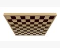 Checkers Draughts Board Strategy Game Inside Modello 3D