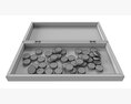 Checkers Draughts Board Strategy Game Inside 3D模型