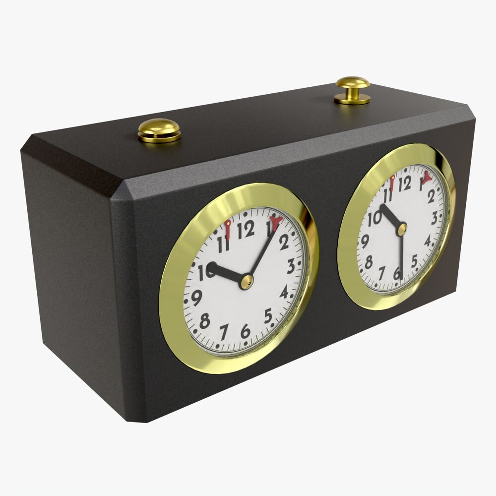 Chess Analog Timer Game Clock 3D 모델 