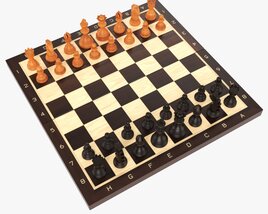 Chessboard Game Pieces Modèle 3D