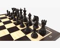 Chessboard Game Pieces Modelo 3D