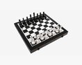 Chessboard Metallic Black White Modelo 3d