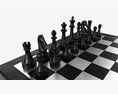 Chessboard Metallic Black White 3D-Modell