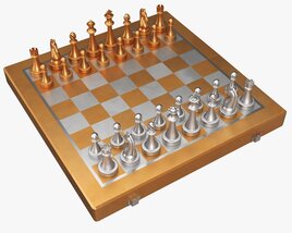 Chessboard Metallic Bronze 3D model
