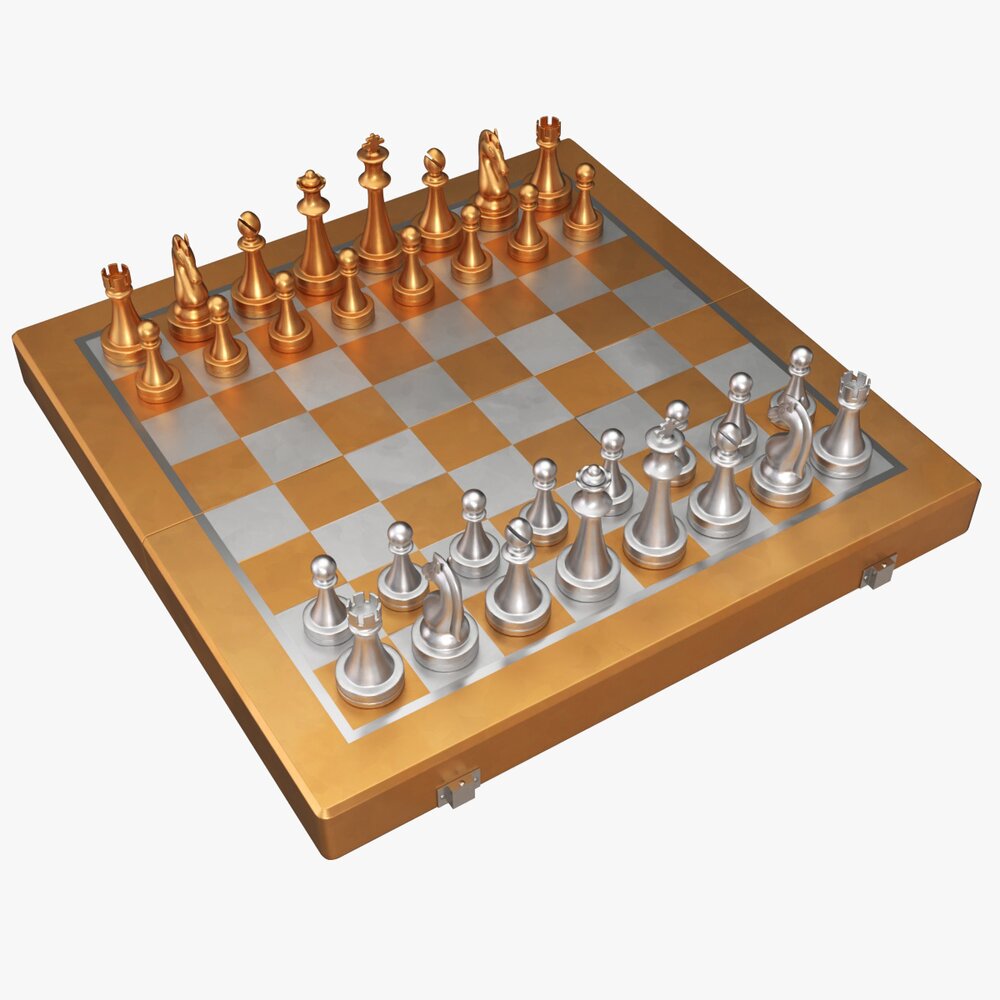 Chessboard Metallic Bronze 3D-Modell