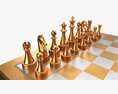 Chessboard Metallic Bronze 3D-Modell