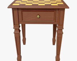 Chess Gaming Table Board Strategy Game Modèle 3D