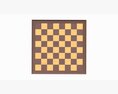 Chess Gaming Table Board Strategy Game Modèle 3d