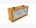 Chess Mechanical Timer Game Clock Wooden 3D модель