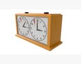 Chess Mechanical Timer Game Clock Wooden 3d model