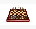 Chess Pieces Board Open Ready To Play Modello 3D