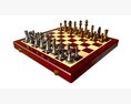 Chess Pieces Board Open Ready To Play 3D模型