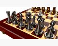 Chess Pieces Board Open Ready To Play 3D модель