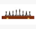 Chess Pieces Board Open Ready To Play 3D 모델 