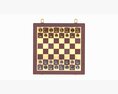 Chess Pieces Board Open Ready To Play 3D模型