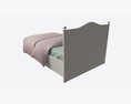 Children Bed With Decorated Headboard Modelo 3D