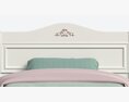 Children Bed With Decorated Headboard 3D 모델 