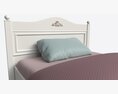 Children Bed With Decorated Headboard And Footboard Modelo 3d