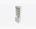 Children Decorated Bookcase With 2 Drawers 3d model