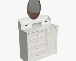 Children Dresser With Mirror And Drawers Modello 3D