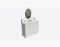 Children Dresser With Mirror And Drawers 3D-Modell
